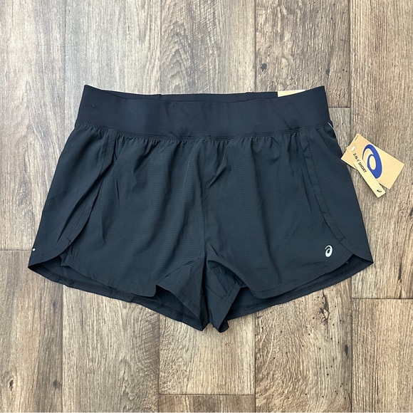 ASICS 2 In 1 Running Shorts Women’s Size L Black - Picture 1 of 9
